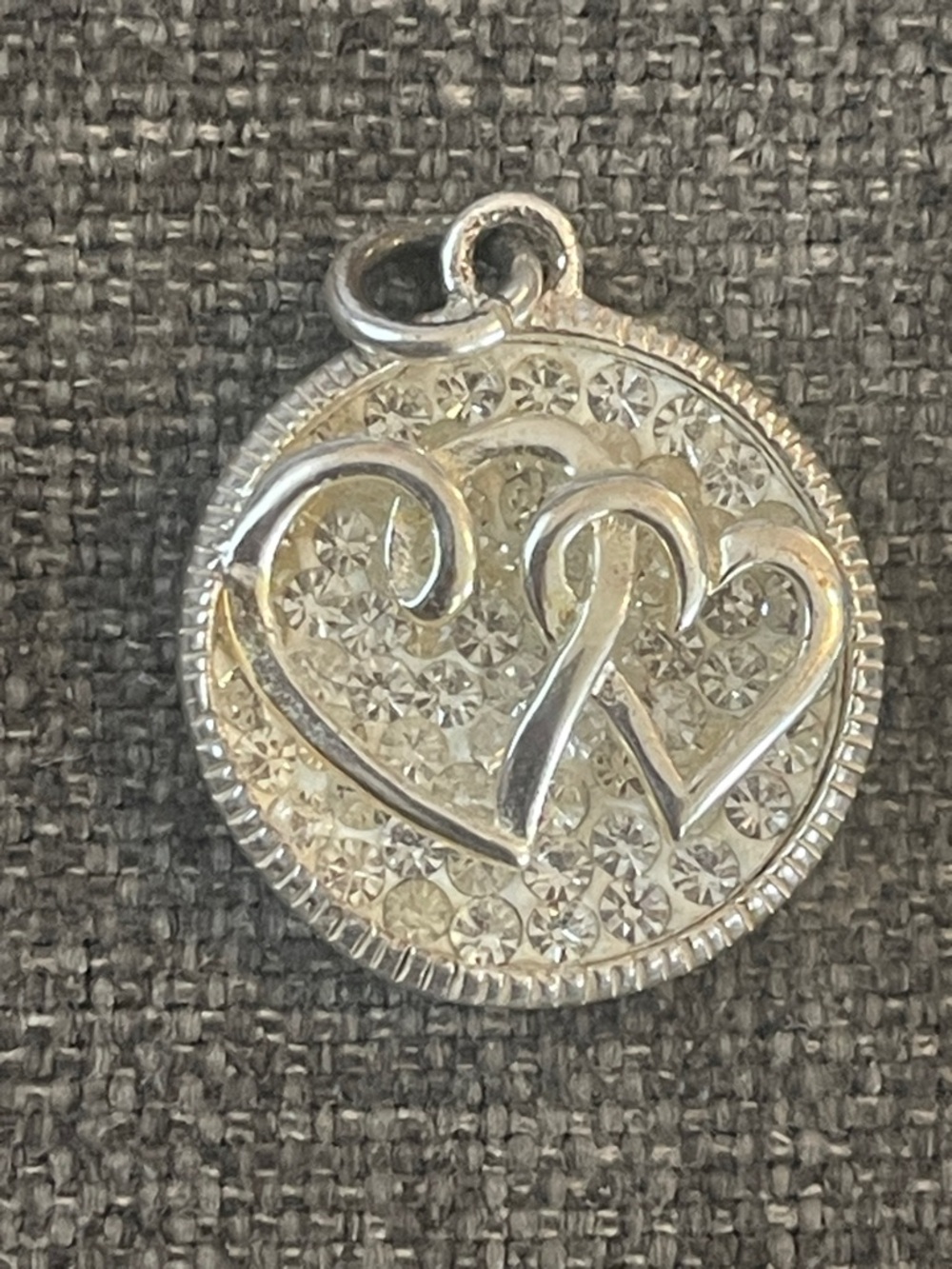 Vintage Always sisters forever, friends 925 Sterling necklace pendant 1/2”